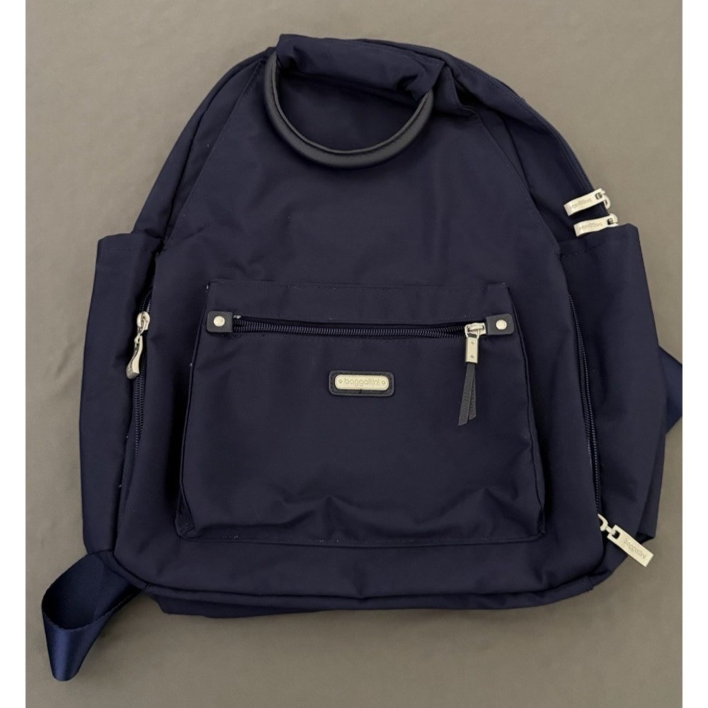 Baggallini All‎ Day Backpack  Blue Top Handle RFID-Blocking Adjustable Straps